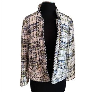 ***SOLD***GRACE ELEMENTS Tweed Jacket Multi Color Size 8